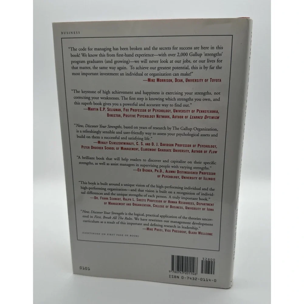 Now Discover Your Strengths Marcus Buckingham Donald O. Clifton Hardcover Book